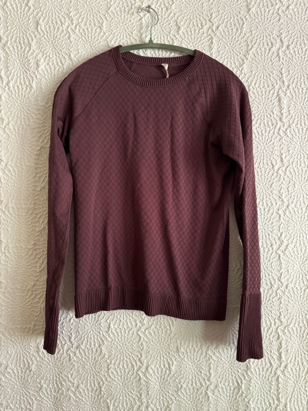 lululemon athletica Rest Less Quilted Crew in Plum, Size 8